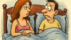 Banc: Doi iubiți stau în pat…