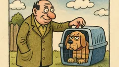 Banc: Dau cățeluș cuminte și jucăuș...