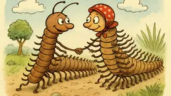 Banc: Un miriapod îi spune miriapoditei...