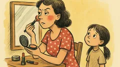 Banc: Alinuța o prinde pe mătușă la machiaj