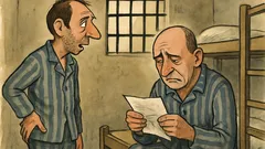 Banc: Un deținut primește scrisoare de la soție