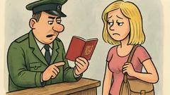 Banc: Vameșul către tânăra blondă...