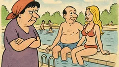 Banc: Fato, ți-am văzut ieri soțul...