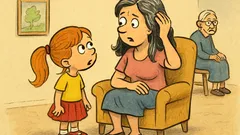 Banc: Mami, părul tău negru are sclipici?