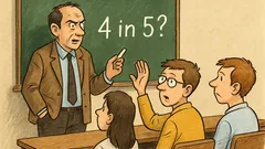 Banc: Profesorul: „Cum scrii 4 în 5?”