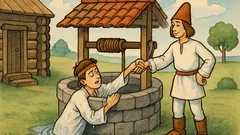 Banc: Coboară Harap Alb în fântână...