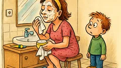 Banc: Un copil o întreabă pe mama