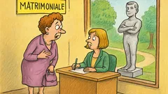 Banc: Intră o doamnă la agenția matrimonială