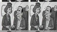 Banc: Stewardesa îl întreabă: Ai mai zburat?