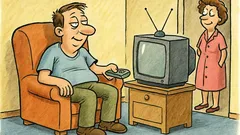 Banc: Care-i asemănarea dintre bărbat și telecomandă?