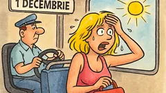 Banc: O blondă în autobuz, plină vară