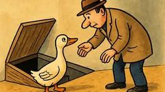 Banc: Cum se uită o rață în beci?