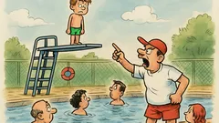 Banc: La piscină, supraveghetorul strigă disperat