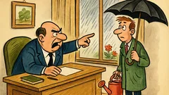 Banc: John, du-te afară și udă florile!