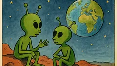 Banc: Doi marțieni stăteau la bârfă…