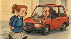 Banc: O elevă, o mașină, trei oferte