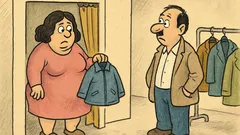 Banc: Iese din cabină cu geaca în mână