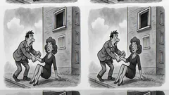 Banc: O femeie cade, dar se ridică mereu