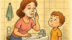 Banc: Un copil își prinde mama cu crema