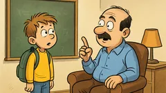 Banc: Tati, azi profu’ de mate m-a pus