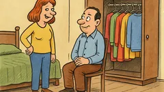 Banc: – Iubitule, îți place bluza mea?