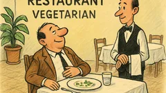 Banc: Am fost aseară la un restaurant vegetarian...