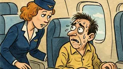 Banc: Stewardesa întreabă pasagerul neliniștit