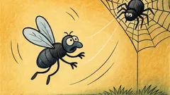 Banc: O muscă zbura liniștită, când...