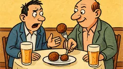 Banc: Doi tipi comandă două beri