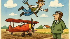 Banc: Care-i diferența dintre agricultură și aviație?