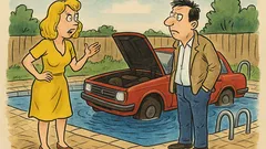 Banc: O blondă vine la soțul ei...