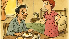 Banc: La micul dejun, soția îi spune...