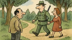 Banc: Soția mea merge în pădure cu el...