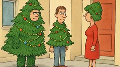 Banc: Intră un brad în birou…