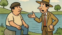 Banc: Un român se uită la lac