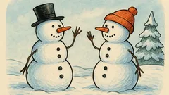 Banc: Cum se salută doi oameni de zăpadă?