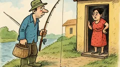 Banc: Azi, draga mea, n-am pescuit nimic...