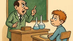 Banc: La chimie, profesorul îl întreabă pe Bulă