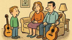 Banc: Copilul își întreabă părinții: Ce-mi luați?