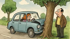 Banc: Soția mea conduce ca fulgerul...