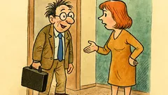 Banc: Profesorul distrat îi spune fericit