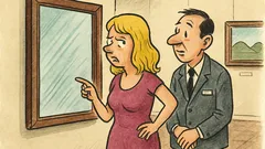 Banc: O blondă intră într-un muzeu