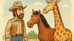 Banc: Chuck Norris a lovit odată un cal