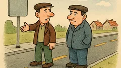 Banc: Doi ardeleni, pe marginea străzii