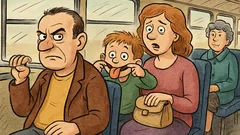 Banc: Bulă urcă într-o zi în autobuz