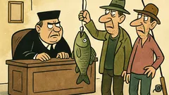 Banc: Doi pescari ajung la judecător...