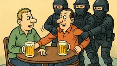 Banc: Doi prieteni la o bere...