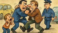 Banc: Doi tipi se bat în parcare...