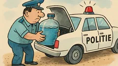 Banc: De ce cară polițiștii apă?