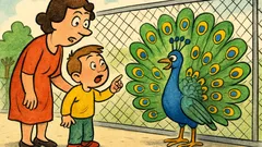 Banc: Un copil merge cu mama la zoo